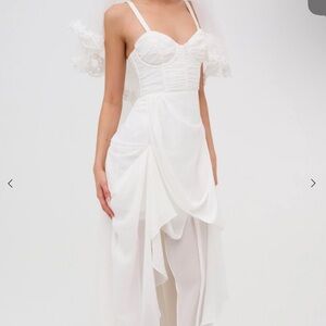 For Love And Lemons White June Maxi Dress